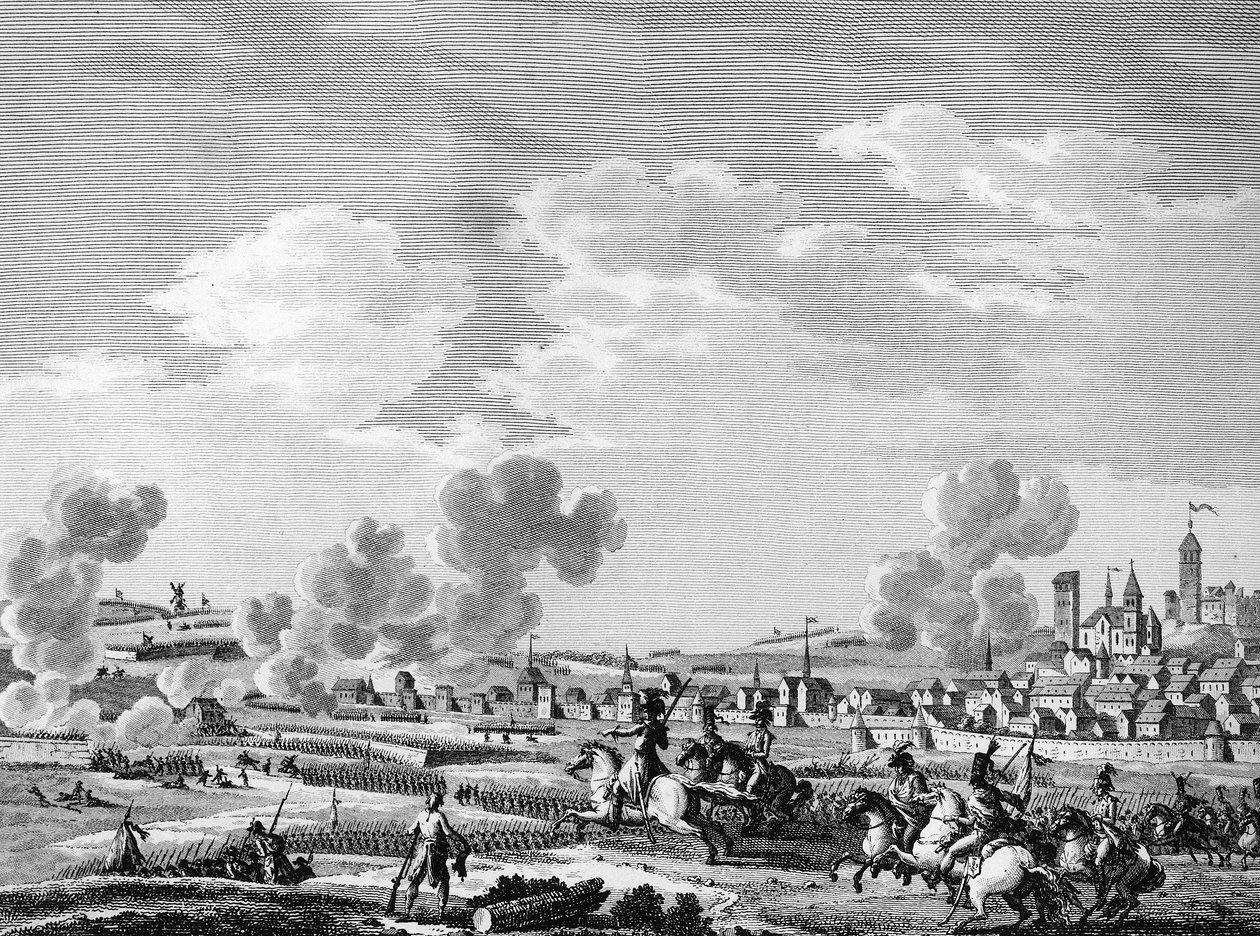 Francouzská revoluce a příchod kontrarevolučních sil: vítězství francouzských revolucionářů v Jemmapes 6. listopadu 1792 nad rakouskou armádou v Belgii. Paříž, knihovna Ústavu dějin revoluce od School French