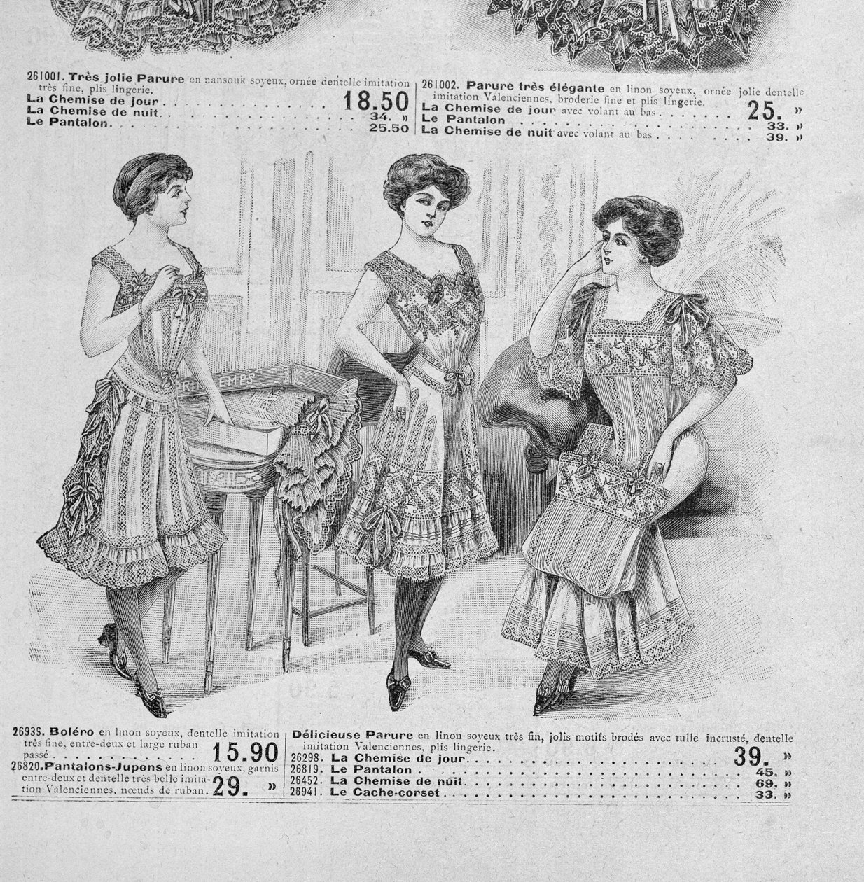 Francouzský katalog spodního prádla cca 1900 od School French