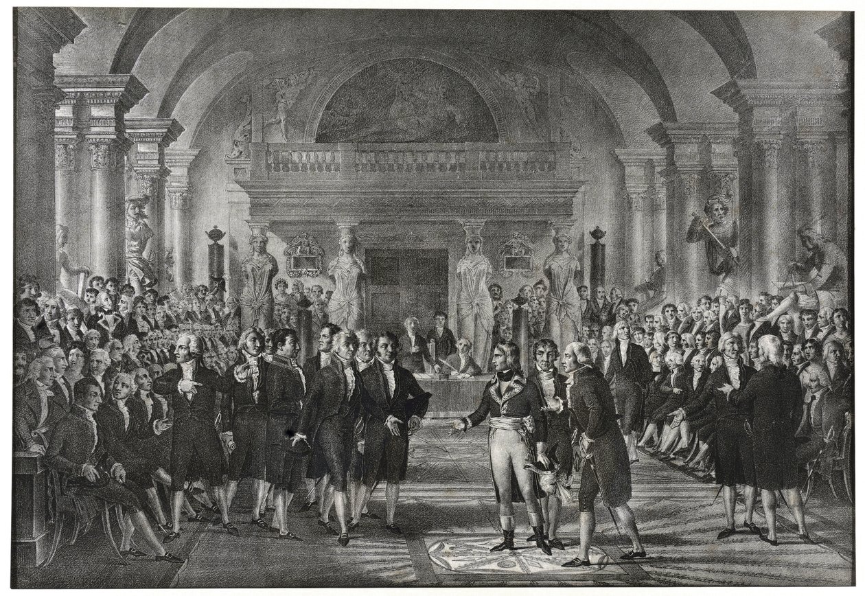 Generál Bonaparte zvolen 25. prosince 1797 do sekce mechanických umění sekce věd, aby nahradil Lazara Carnota na Akademii věd v Paříži od School French