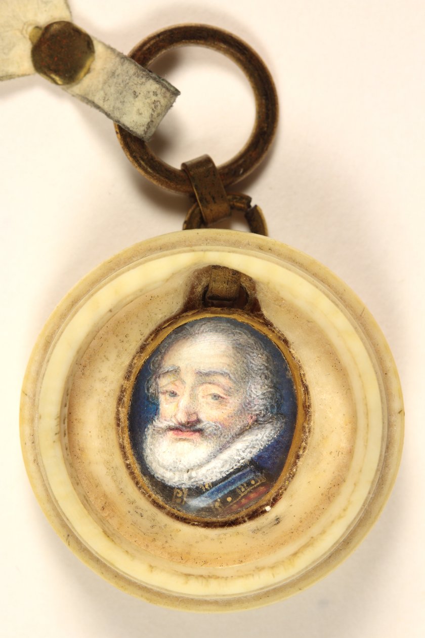 Jindřich IV Francie (akvarel na pergamenu) od School French