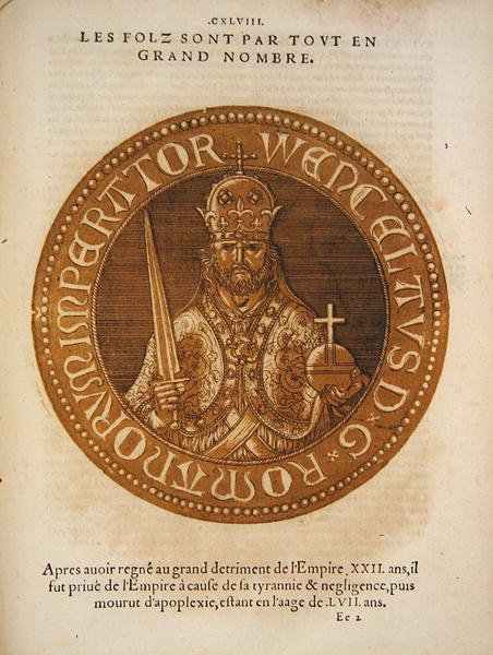 Císař Svaté říše římské Václav český (barva lito) od School French