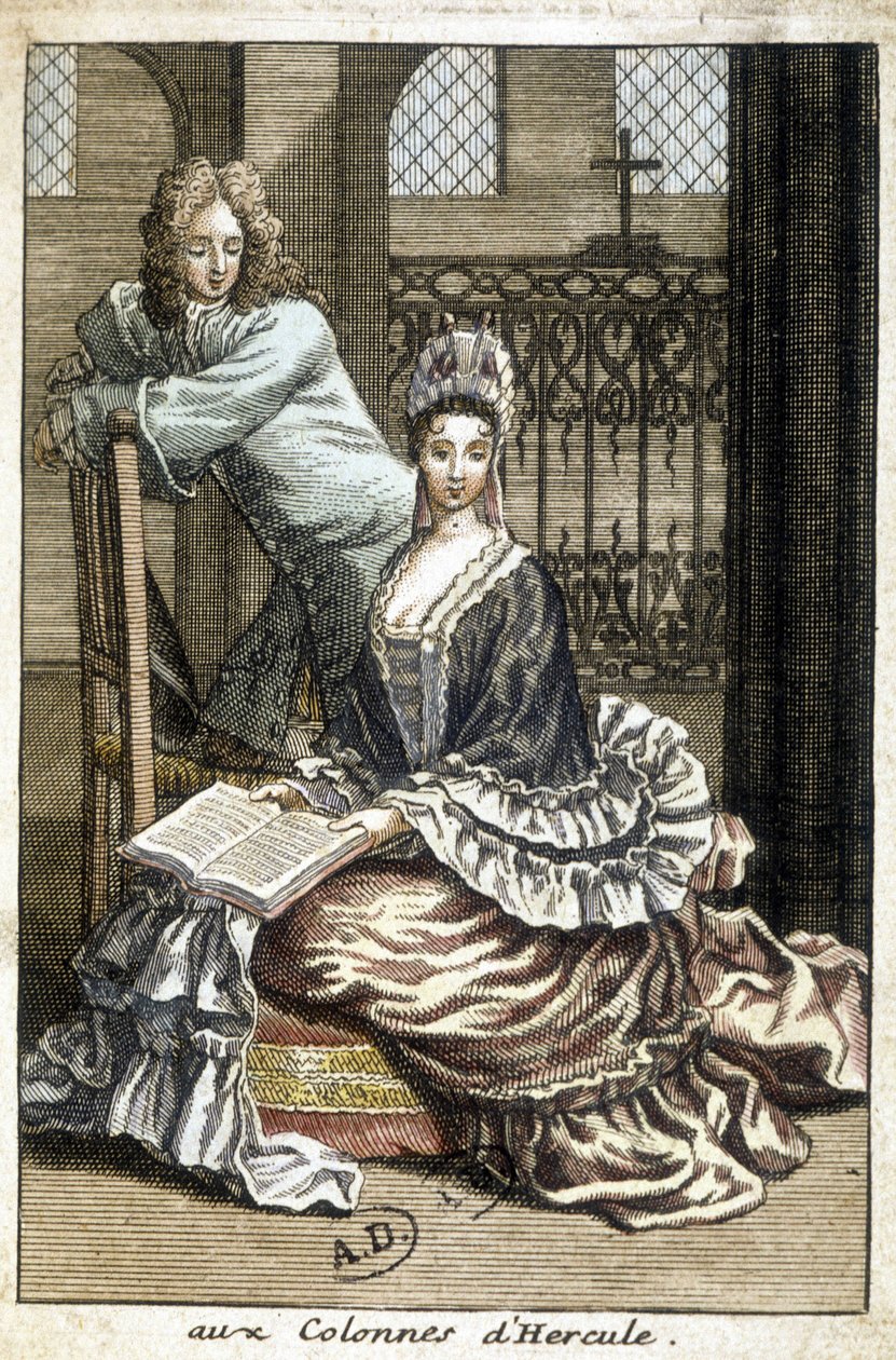 Ve sloupcích Herkula, pár v kostele od School French