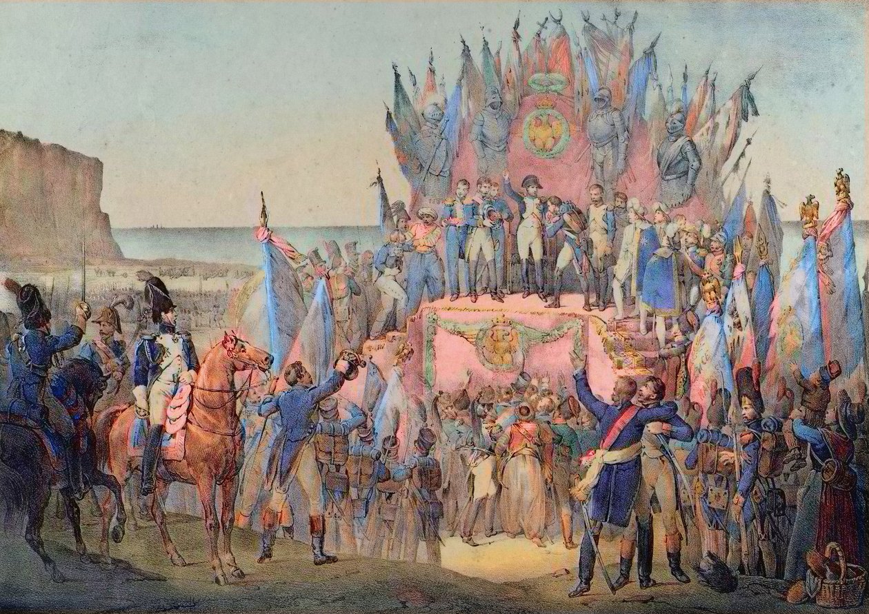 Vojenský festival v Boulogne s Napoleonem rozdávajícím hvězdy Čestné legie - Victor Adam (franc od School French