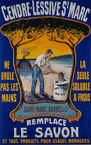Plakát na prací prášek Saint-Marc Barres (barva lito) od School French