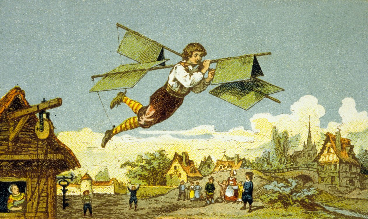 The Flight of Locksmith, Le Besnier (barevné lito) od School French