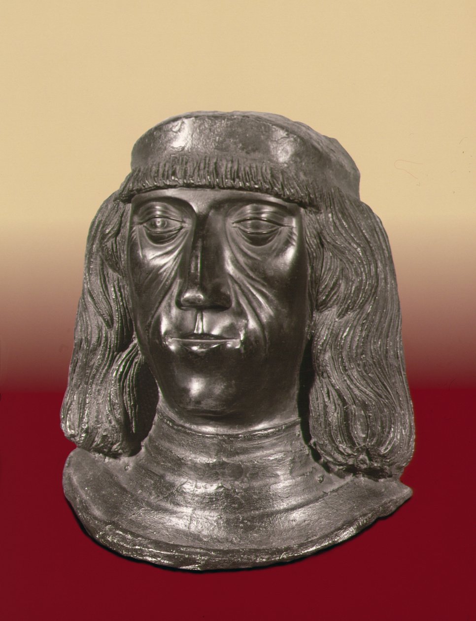 Portrétní busta císaře Svaté říše římské Maxmiliána I. (1459-1519) (bronz) od School German