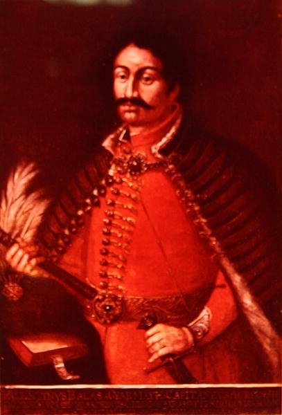 Balassa Balint (1554-94) (barevná litografie) od School Hungarian