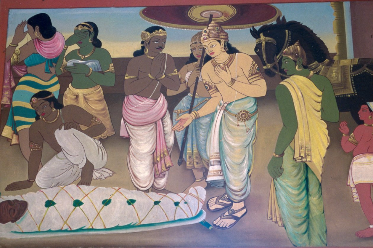 Buddhova mahánirvána (foto) od School Indian