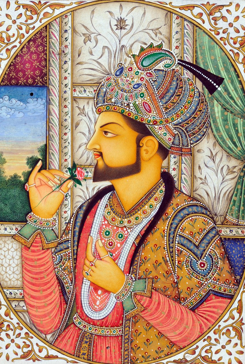 Miniatura Malba Mughul císař Shah Jahan Indie Asie od School Indian