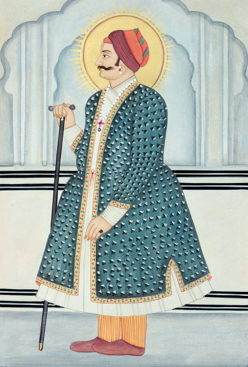 Miniatura mahárádži Sawai Jai Singha Two, Jaipur od School Indian