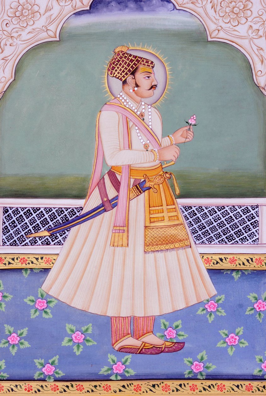 Miniatura Mirza Raja Jai Singh, Jaipur od School Indian