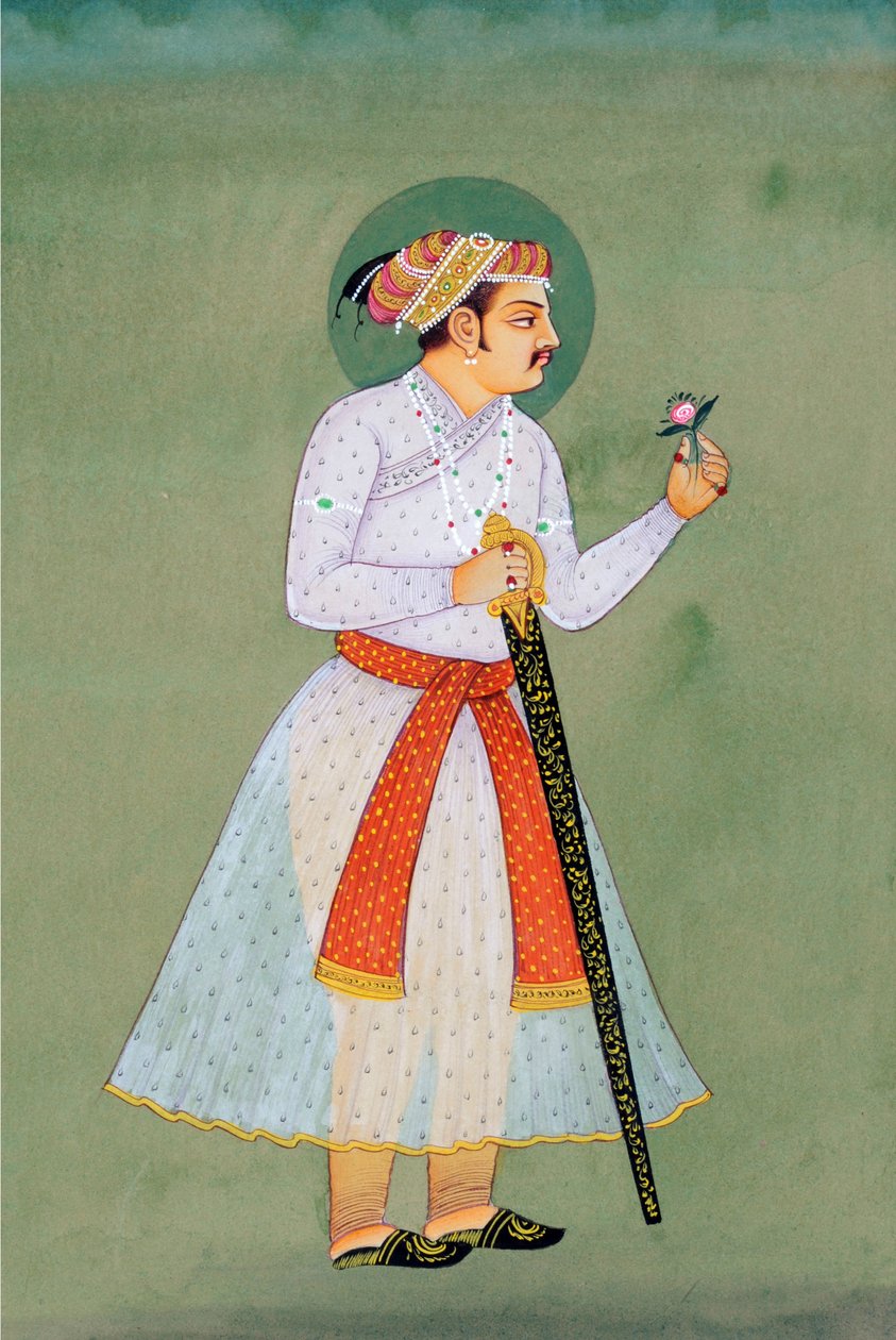 Miniatura mughalského císaře Džahángíra od School Indian