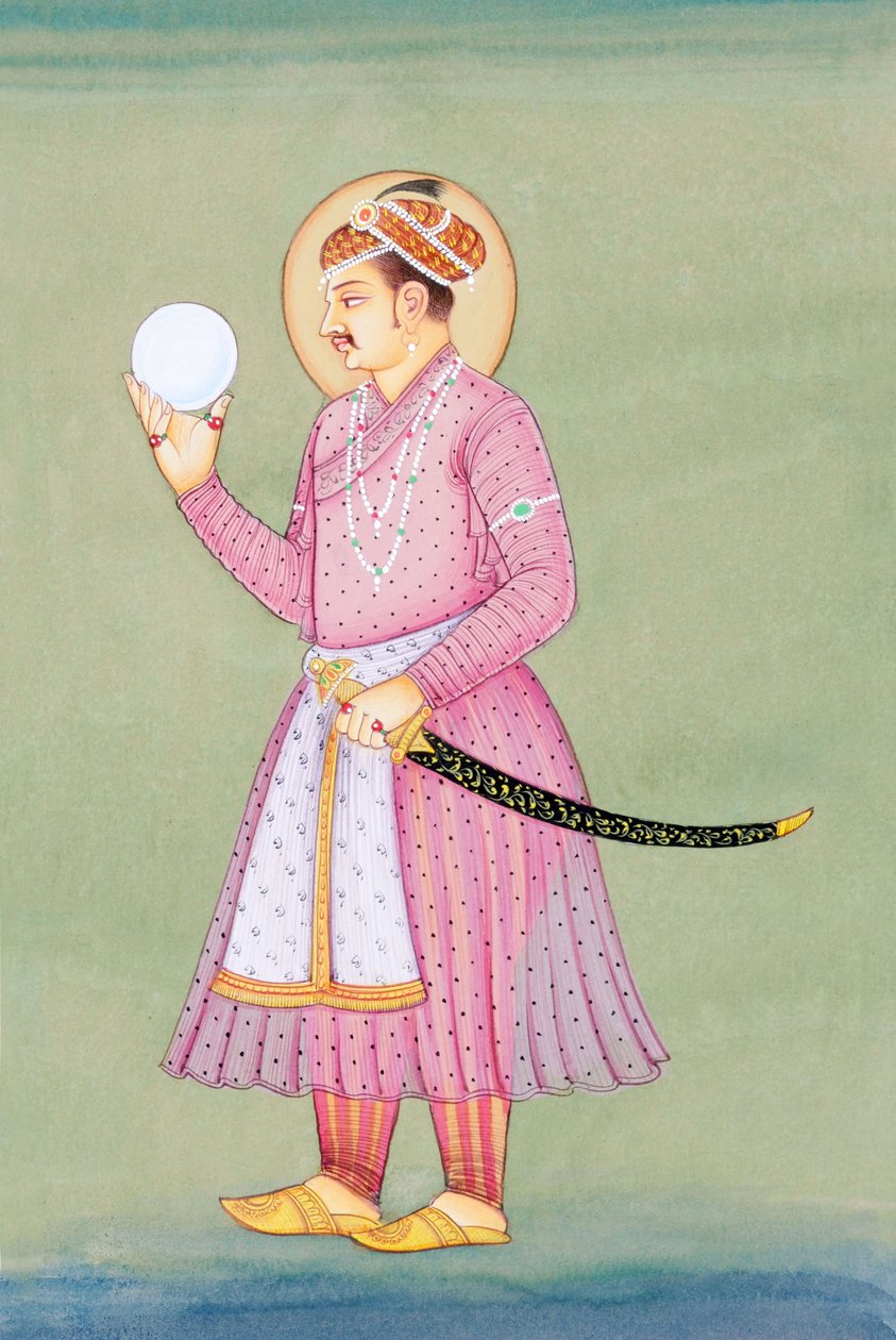 Miniatura mughalského císaře Džahángíra od School Indian