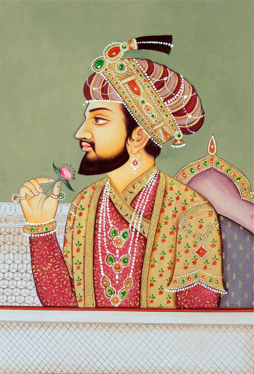 Miniatura mughalského císaře Šáhdžahána od School Indian