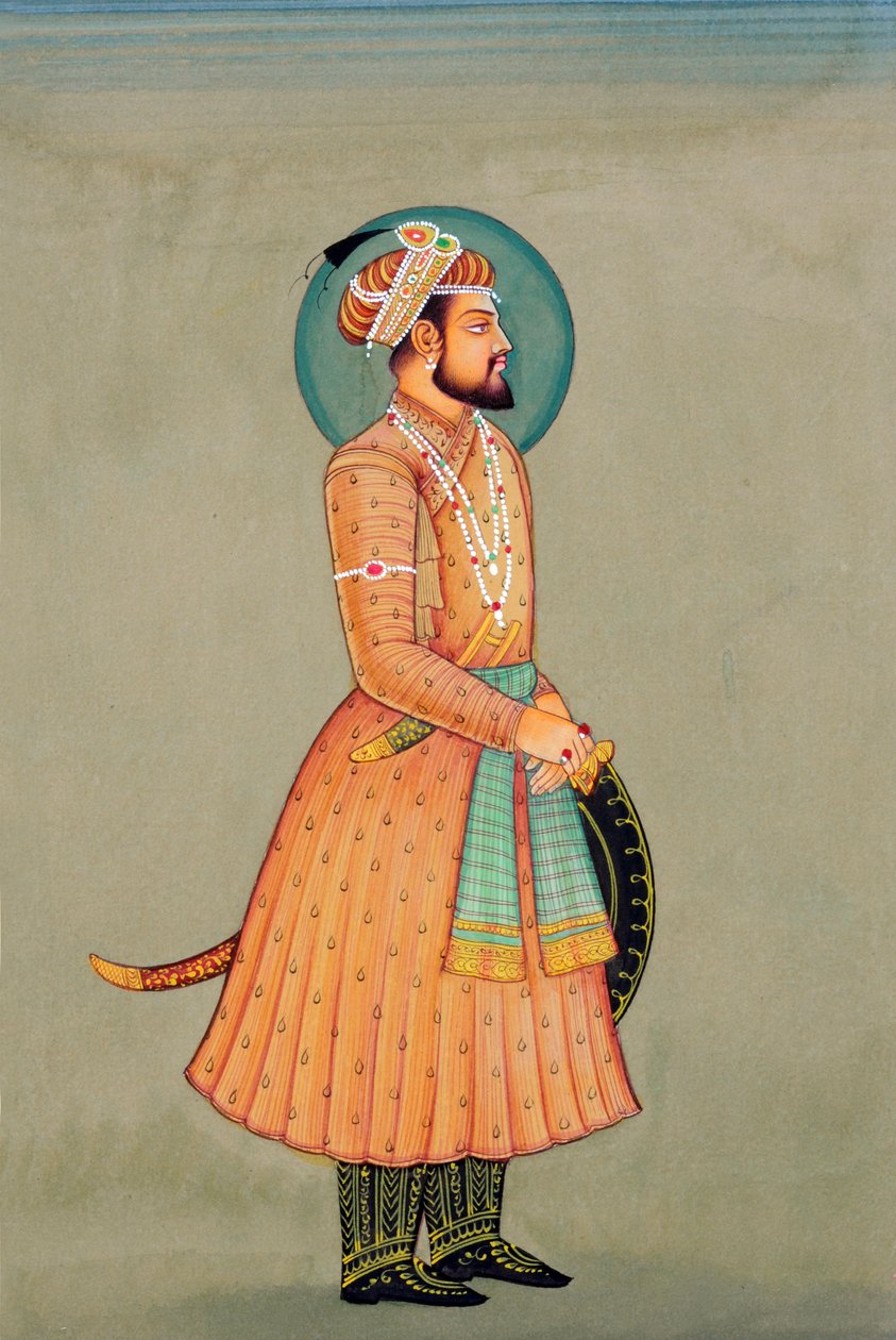 Miniatura mughalského císaře Šáhdžahána od School Indian