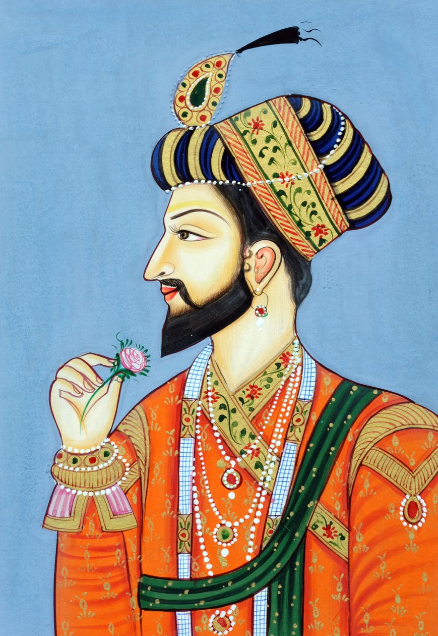 Miniatura mughalského císaře Šáhdžahána od School Indian