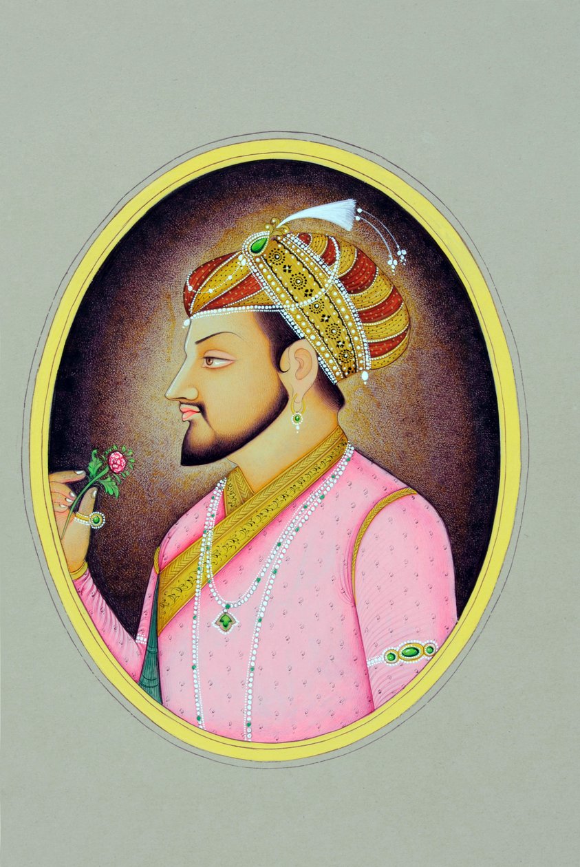 Miniatura mughalského císaře Šáhdžahána od School Indian