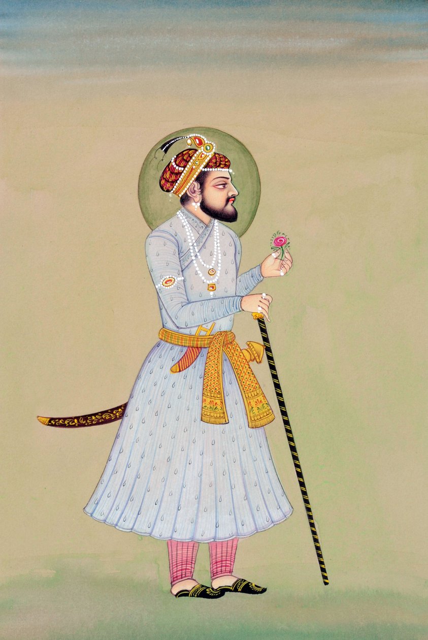 Miniatura mughalského císaře Šáhdžahána od School Indian