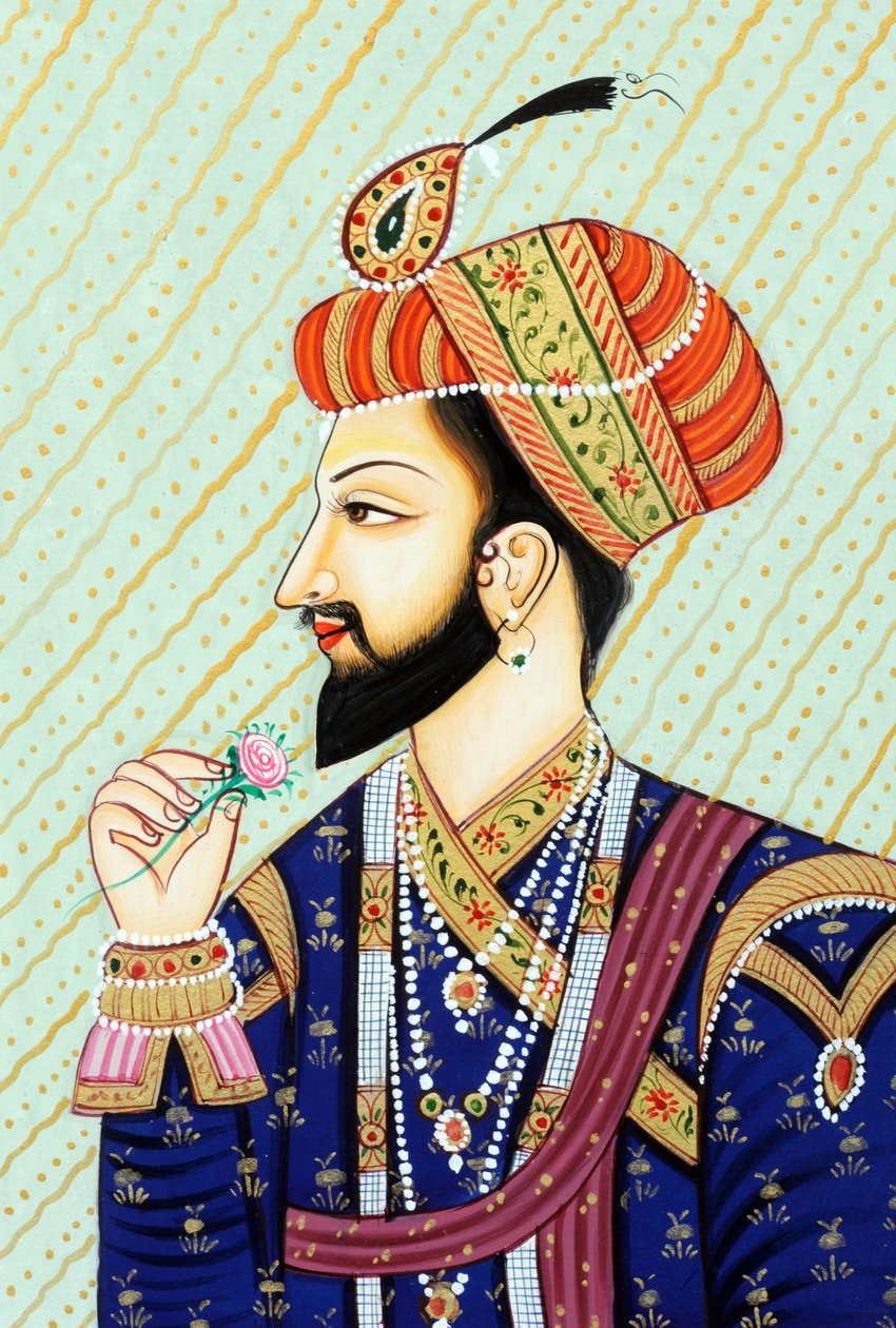 Miniatura mughalského císaře Šáhdžahána od School Indian