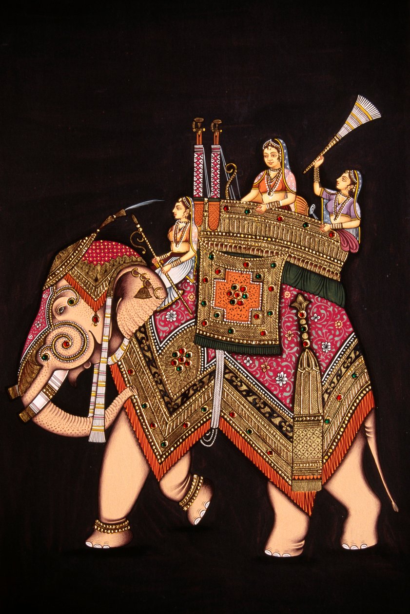 Miniaturní malba Mumtáz Mahal na papíře od School Indian