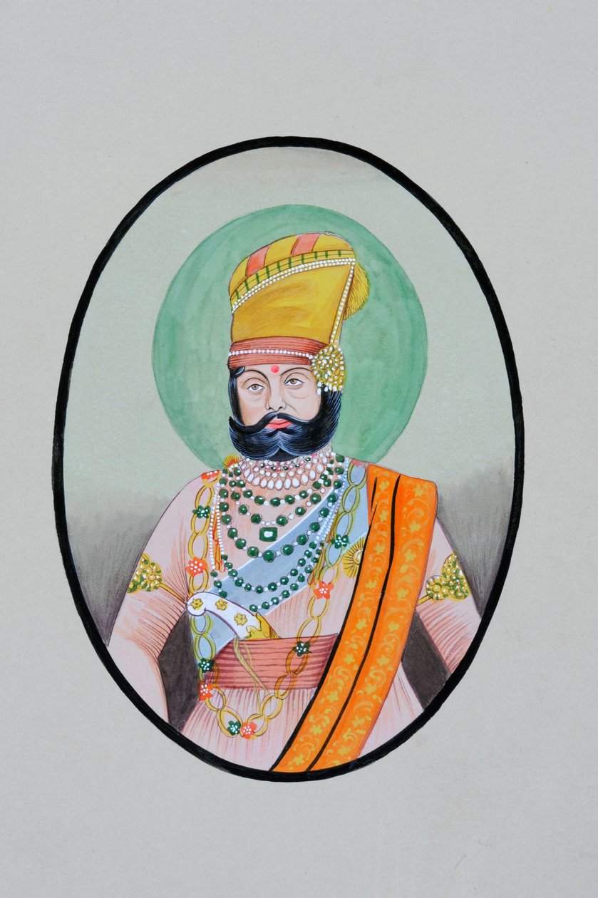 Miniatura mahárádži Jaswanta Singha z Jodhpuru od School Indian