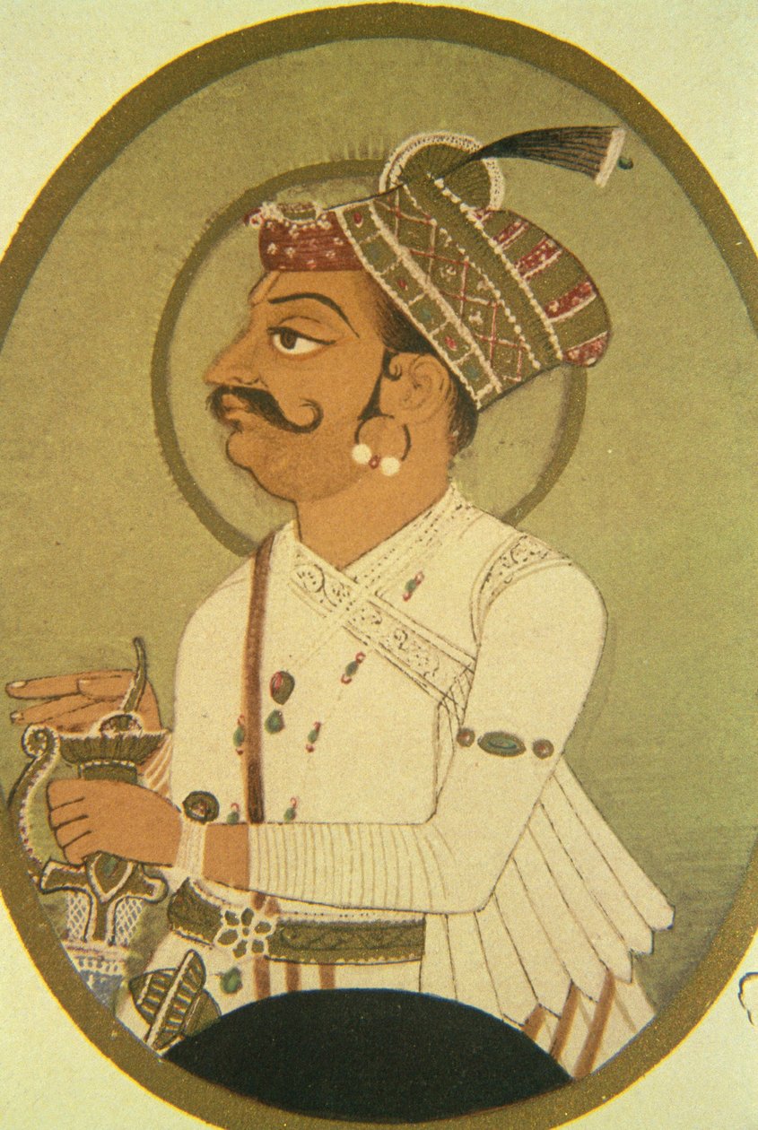 Obraz vládce Rao Bikhaji, Bikaner, Rádžasthán, Indie od School Indian