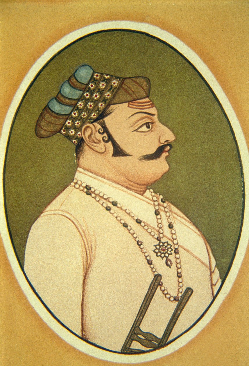Portrét mahárádži Udai Singha, Udaipur, Rádžasthán, Indie od School Indian