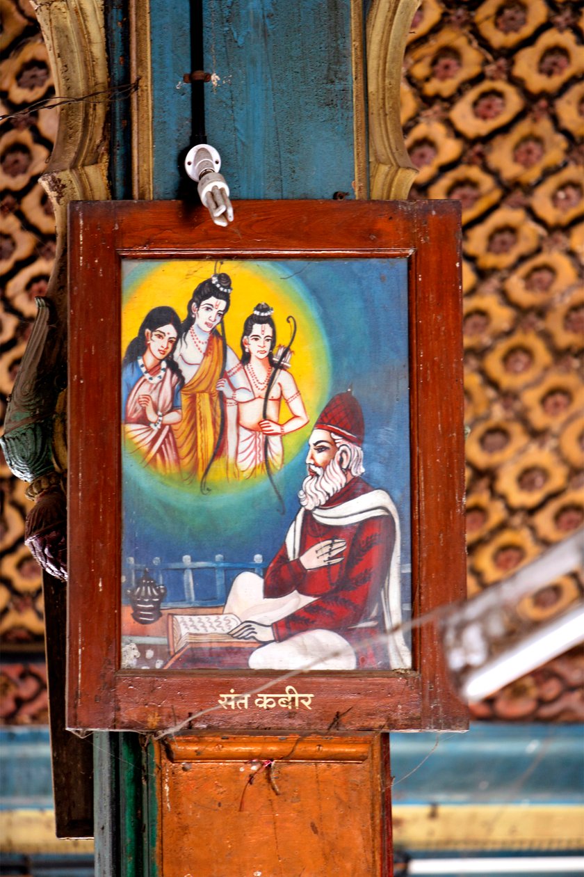 Svatý Kabír, Shree Ram Mandir, Maháráštra (olej na desce) od School Indian