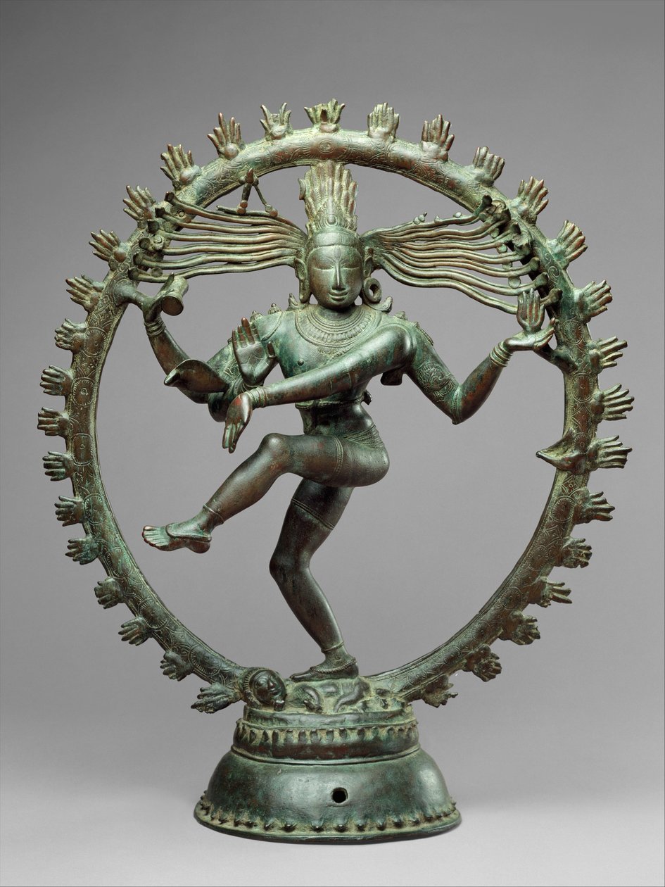 Shiva Nataraja, Lord of Dance, cca 11. století (měď) od School Indian