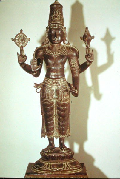 Višnu, z jižní Indie (bronz) od School Indian