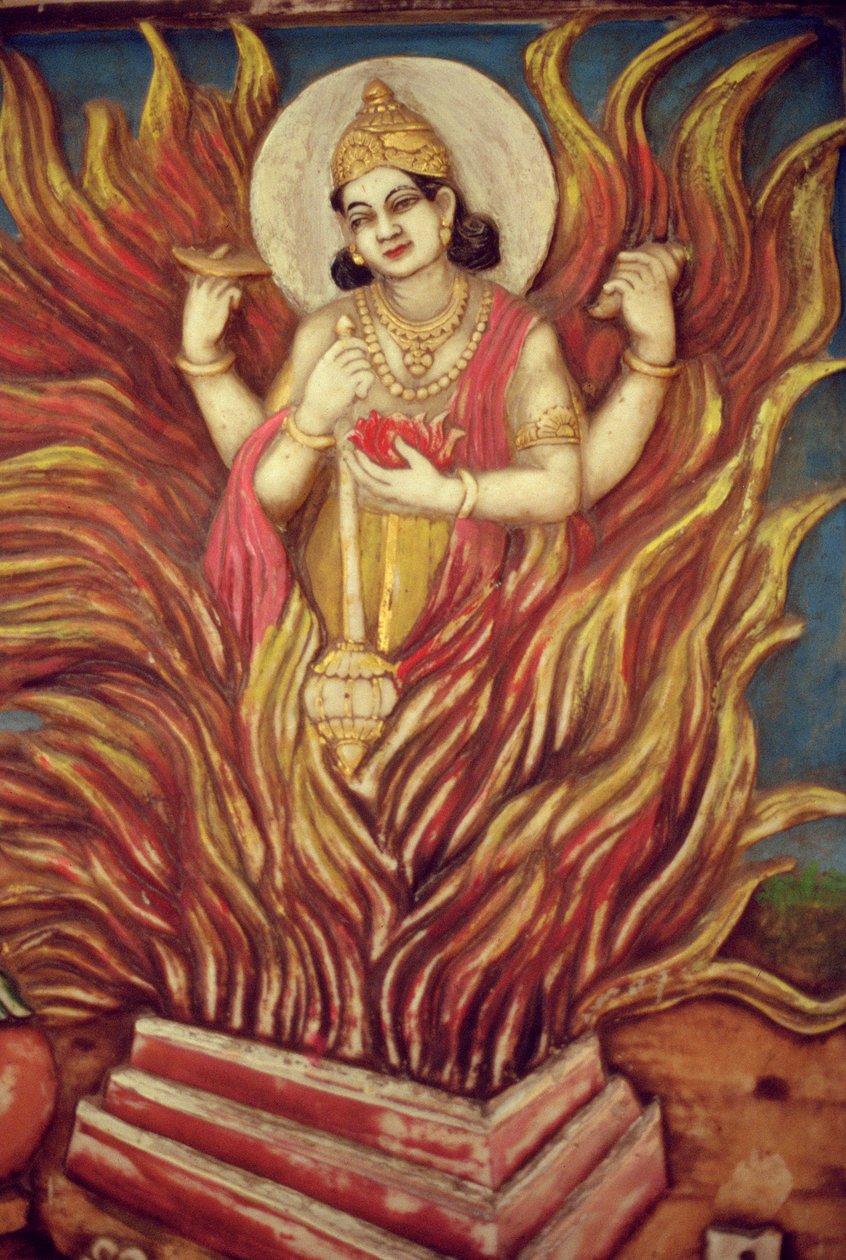 Yagyan Narayan (malovaný reliéf) od School Indian