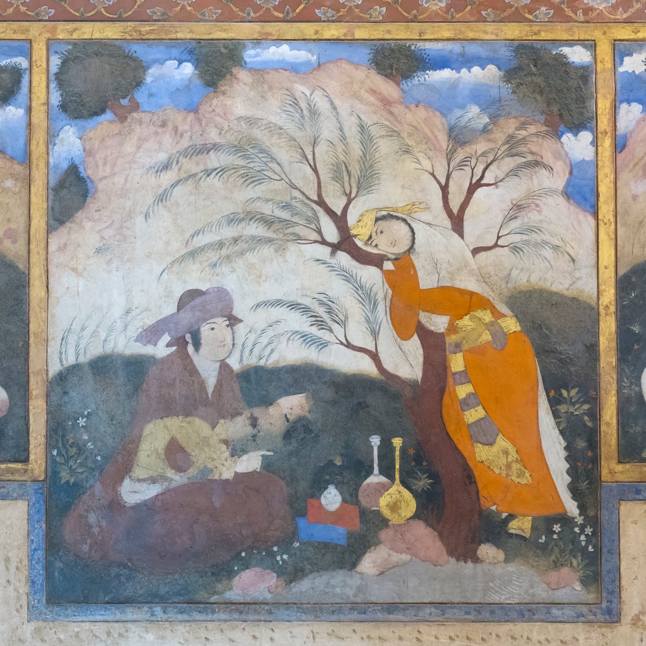 Čerstvé v paláci Chehel Sotoun, Esfahan, Írán od School Iranian