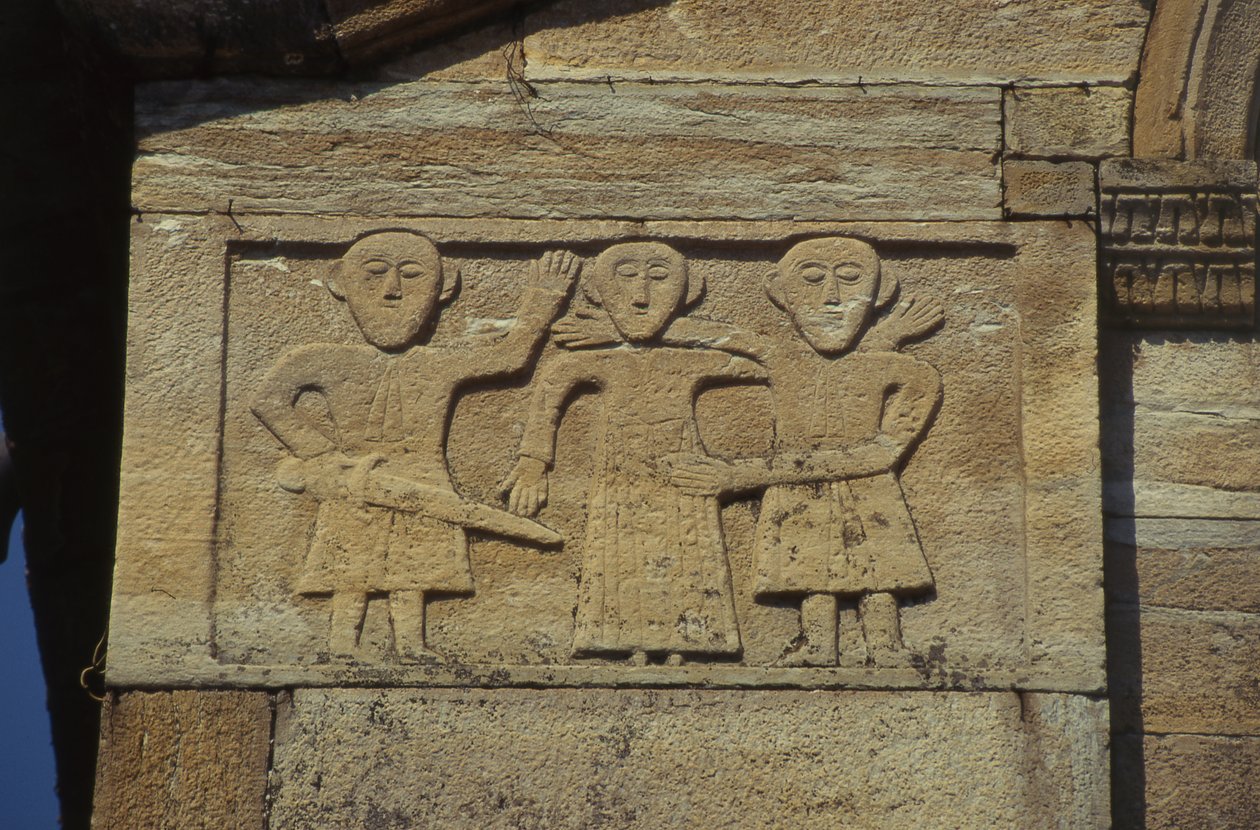 Detail z fasády farního kostela Santa Maria (foto) od School Italian