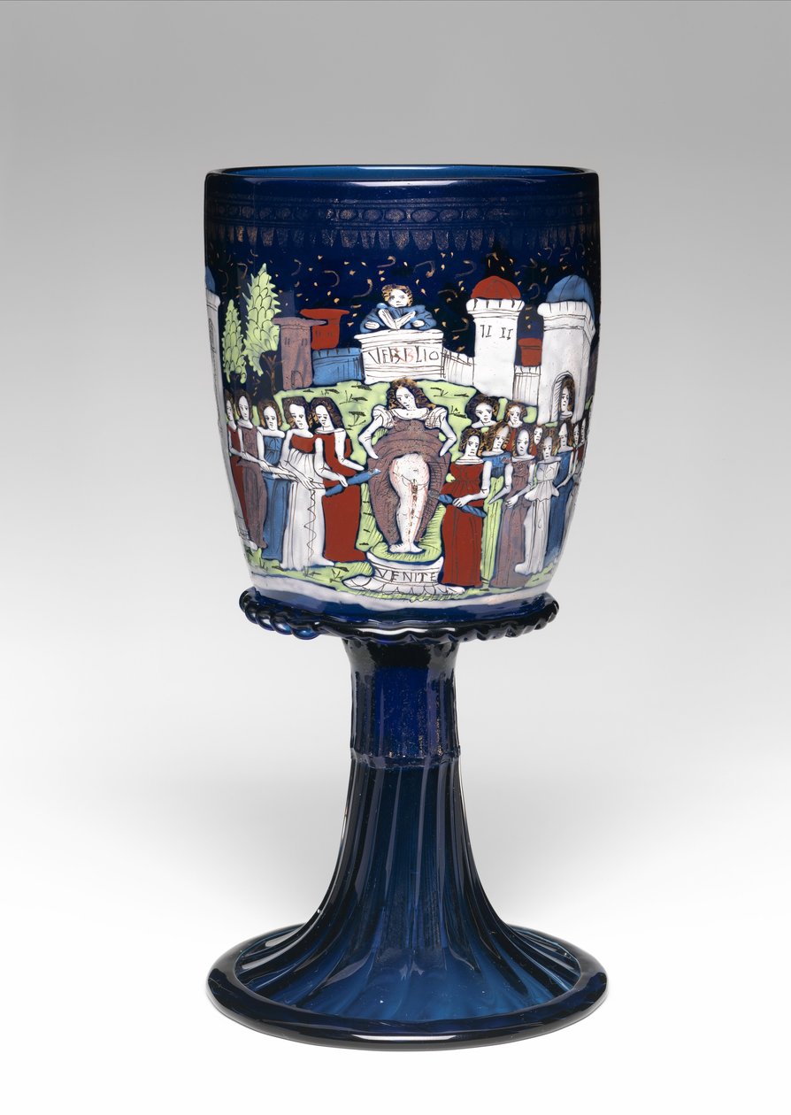 Pohár, cca 1475-1500 (sklo, smaltovaný a zlacený) od School Italian