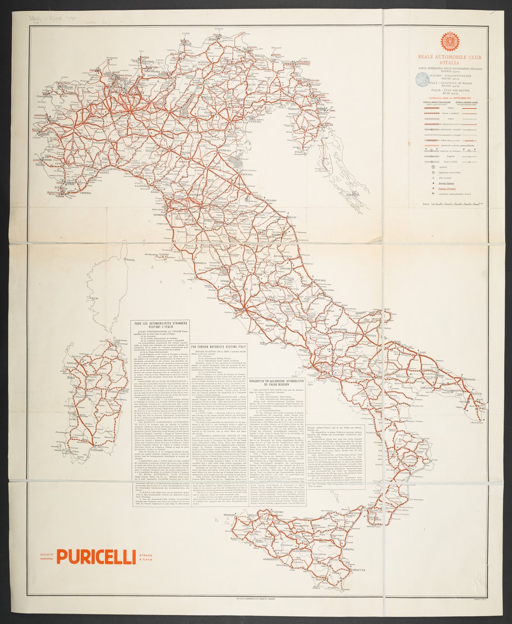 Cestovní mapa Itálie, 
