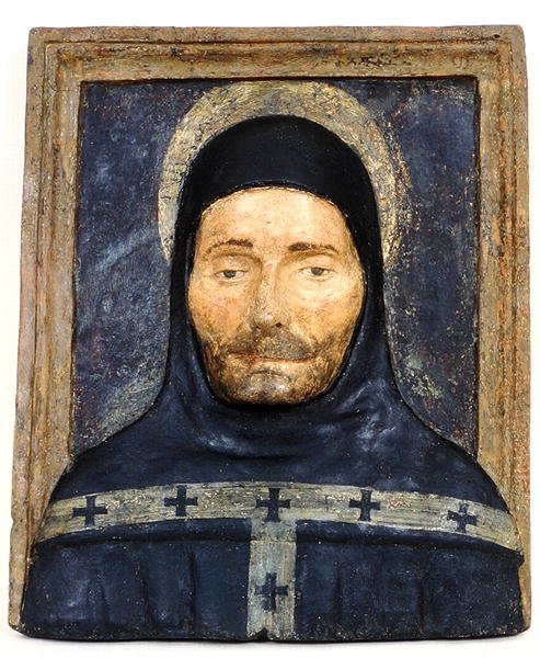 Svatý Antonín (polychromovaný kámen) od School Italian