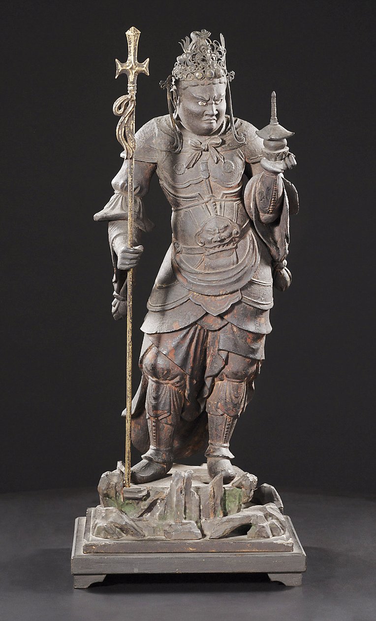 Bishamonten, období Kamakura (dřevo, kov, plátkové zlato a pigment) od Japanese School