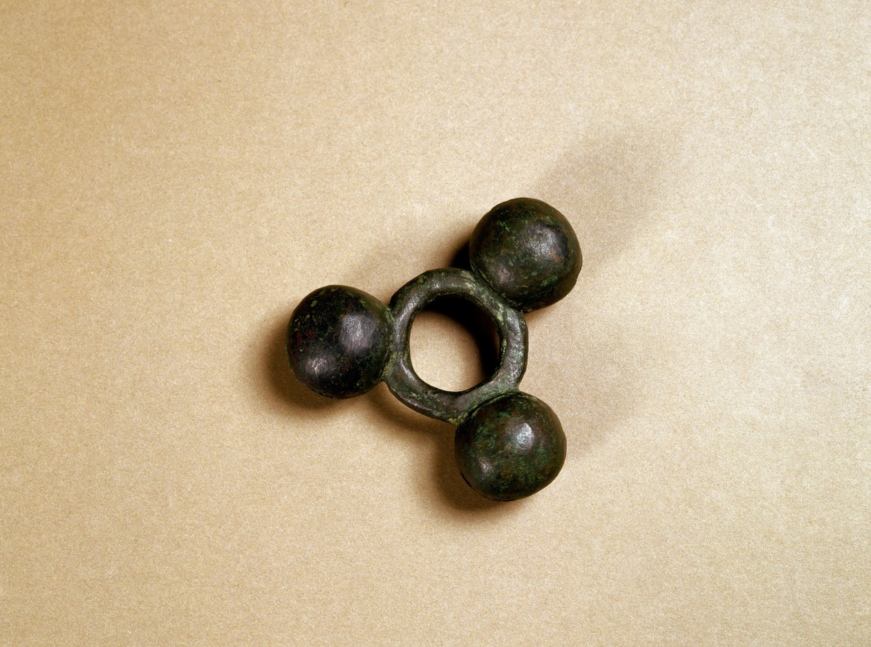 Bronzová ozdoba na koňské připínáčky, období Kofun (250-538) od Japanese School