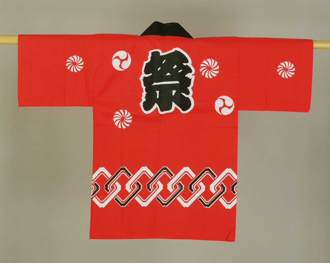 Dětský červený a černý bavlněný župan (bavlna) od Japanese School