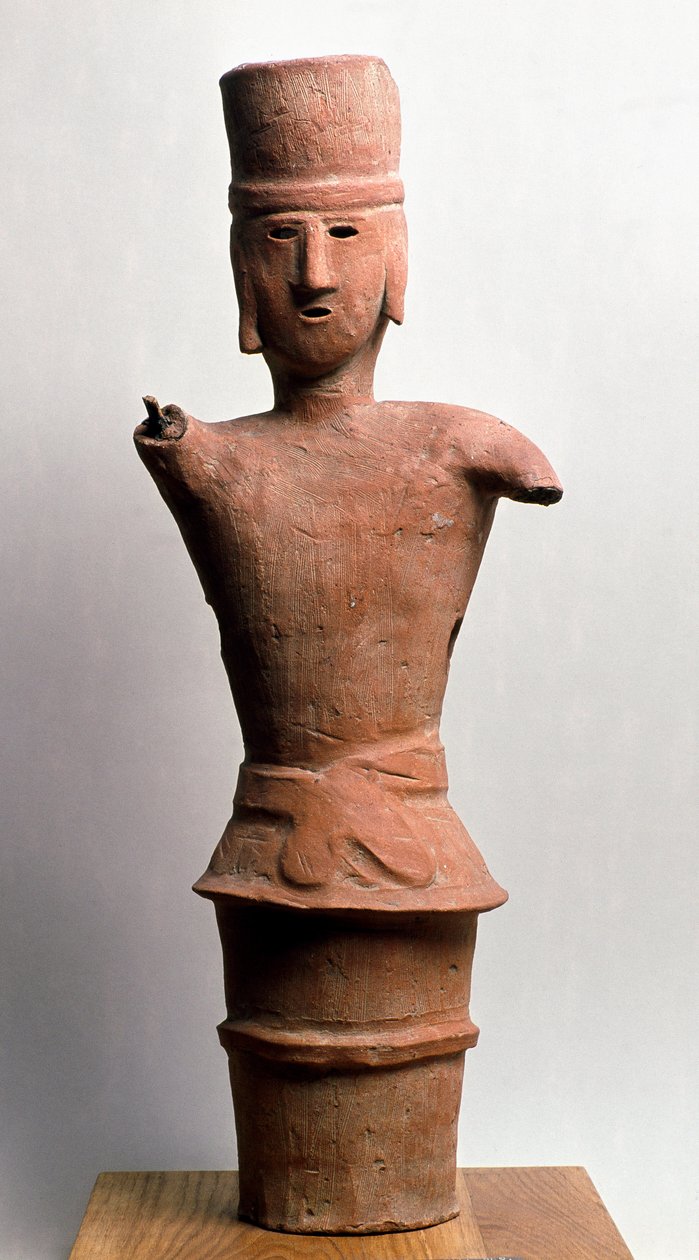 Terakotový pohřeb Haniwa, období kofunu 3.-6. století od Japanese School