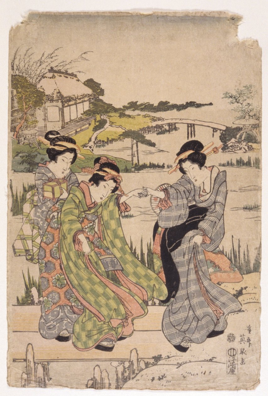 Untitled (Color Woodcut) od School Japanese