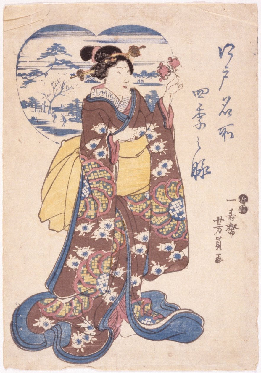 Bez názvu (barevný dřevoryt) od School Japanese