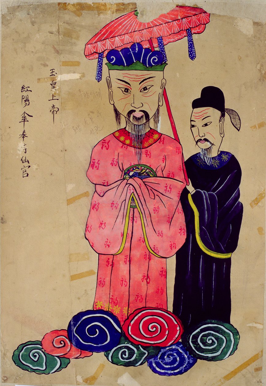 Korejské božstvo neboli "Okhwangsangje" (přírodní pigment na papíře) od School Korean
