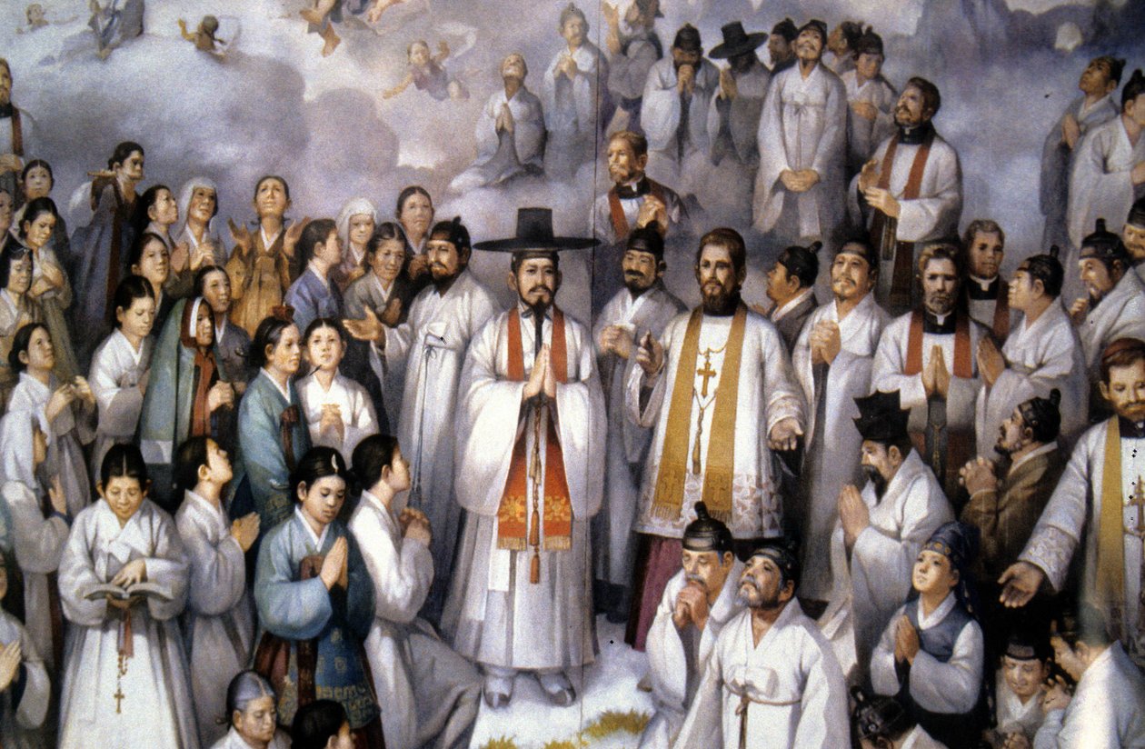 Zastoupení 93 coreenů a 10 francouzských misionářů umučených v Koreji v 19. století. od School Korean