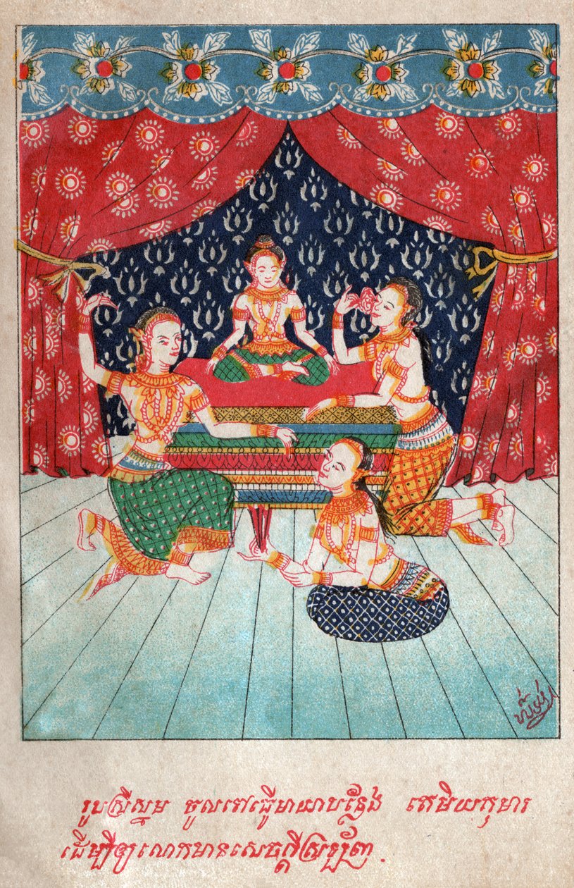 Temiya Jakata. (rytina, cca 1910) od School Laotian