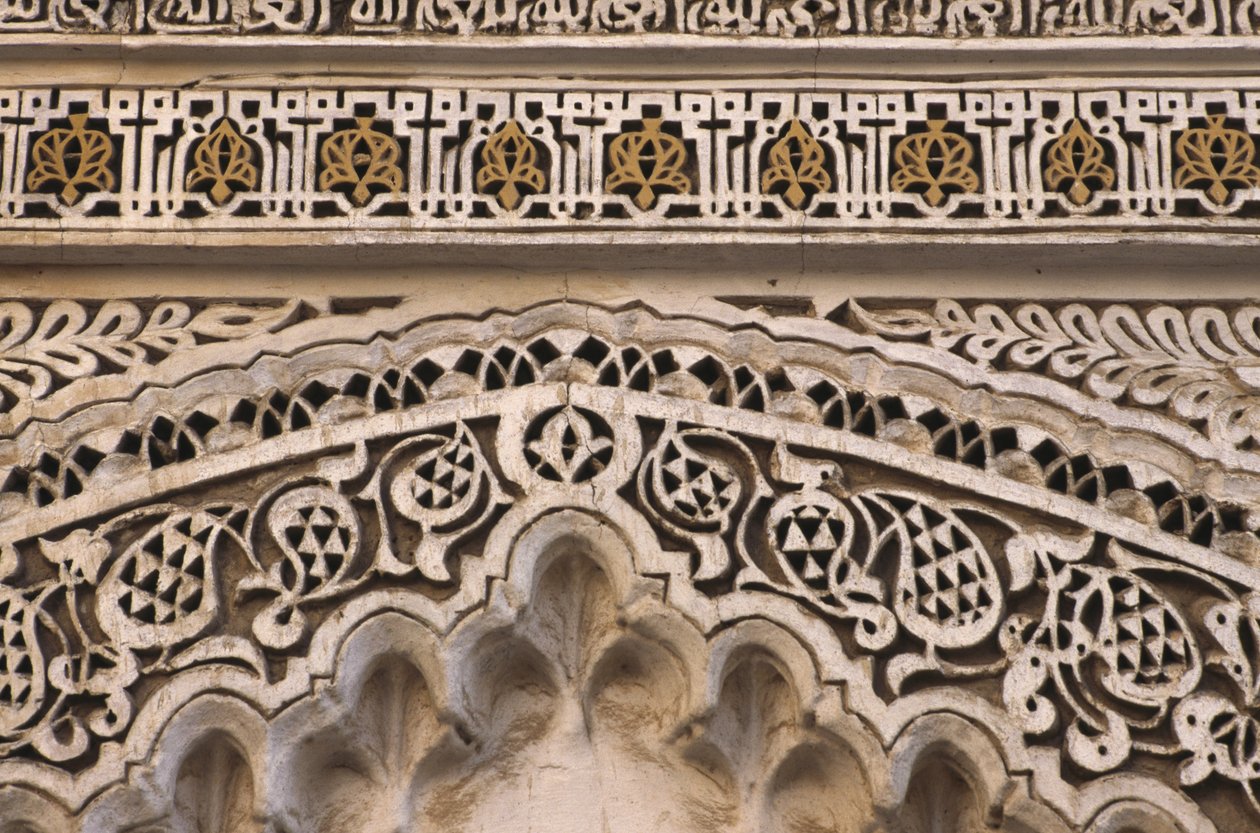 Detail brány Velké mešity (štuk) od School Moroccan