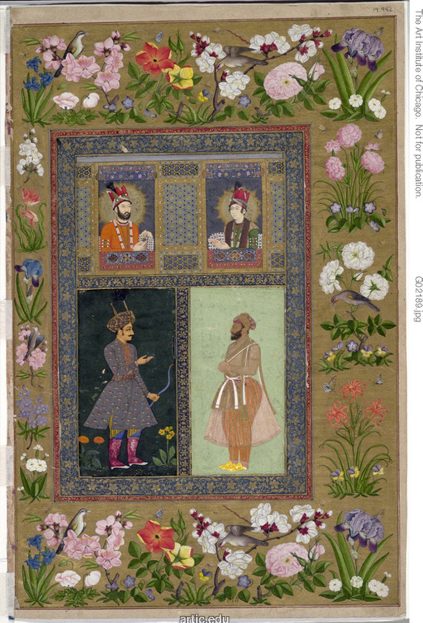 Stránka z Petrohradského alba, od School Mughal
