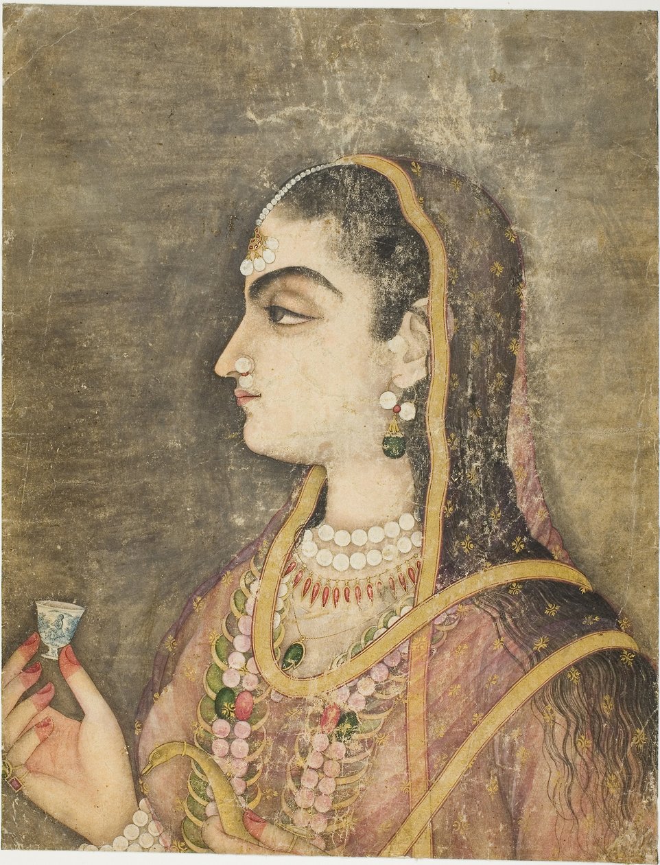 Portrét princezny od School Mughal
