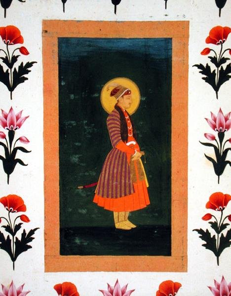 Stálý portrét vládce, z malého alba Clive od School Mughal