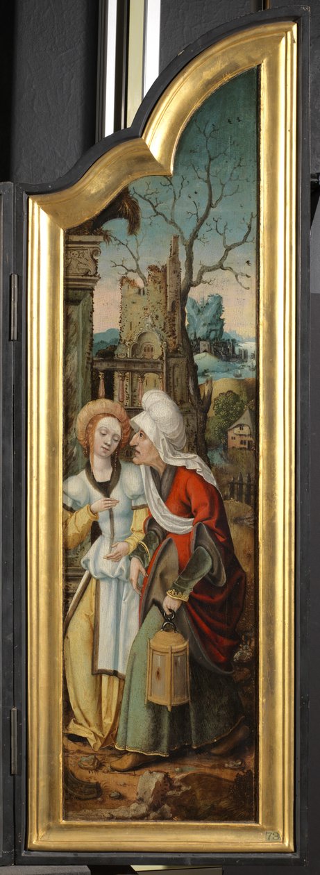 Klanění pastýřů (levý panel triptychu) od School Netherlandish